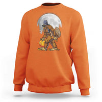 Bigfoot Pilgrim Turkey Pumpkin Thanksgiving Day Sweatshirt Sasquatch - Wonder Print Shop