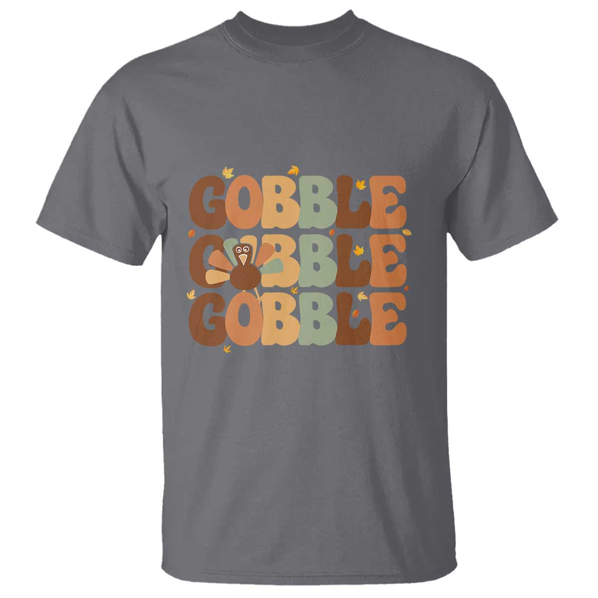 Thanksgiving Gobble T Shirt Fall Turkey Thankful Vibes - Wonder Print Shop