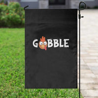 Funny Thanksgiving Turkey Garden Flag Gobble Family Fall Autumn Season - Wonder Print Shop