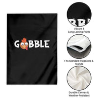 Funny Thanksgiving Turkey Garden Flag Gobble Family Fall Autumn Season - Wonder Print Shop