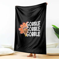 Thanksgiving Gobble Throw Blanket Turkey Day Thanksgiving Family - Wonder Print Shop
