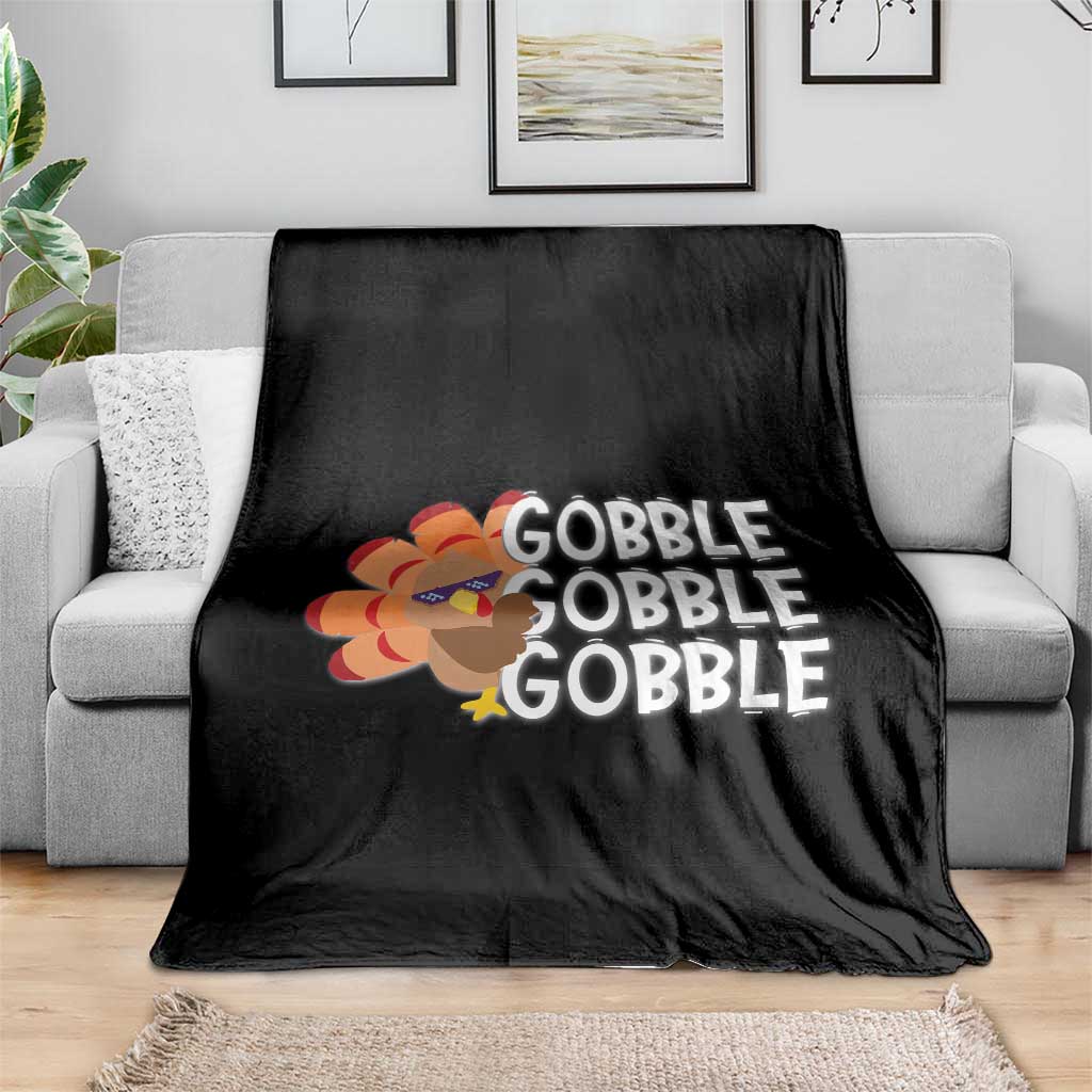 Thanksgiving Gobble Throw Blanket Turkey Day Thanksgiving Family - Wonder Print Shop