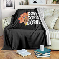 Thanksgiving Gobble Throw Blanket Turkey Day Thanksgiving Family - Wonder Print Shop