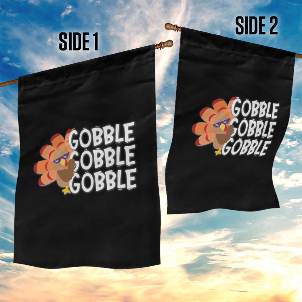 Thanksgiving Gobble Garden Flag Turkey Day Thanksgiving Family - Wonder Print Shop