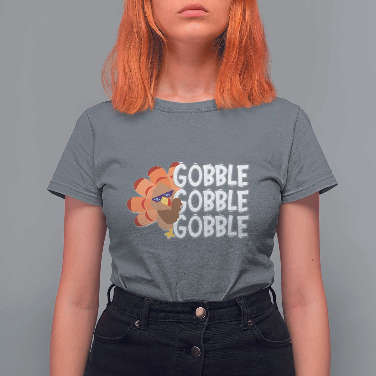 Thanksgiving Gobble T Shirt For Women Turkey Day Thanksgiving Family - Wonder Print Shop