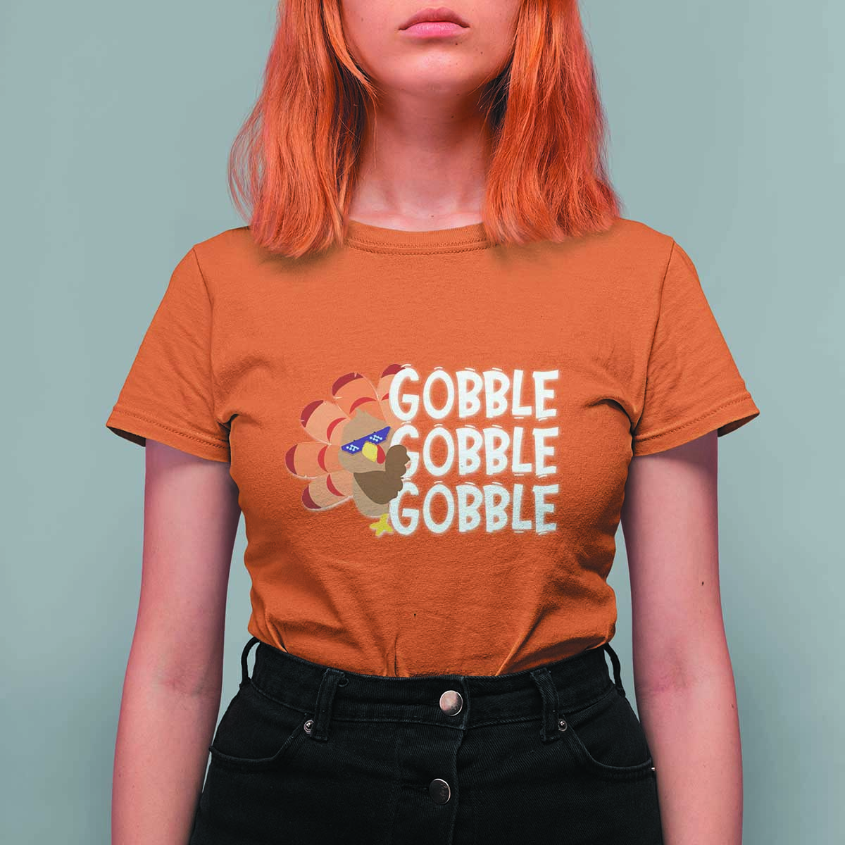 Thanksgiving Gobble T Shirt For Women Turkey Day Thanksgiving Family - Wonder Print Shop