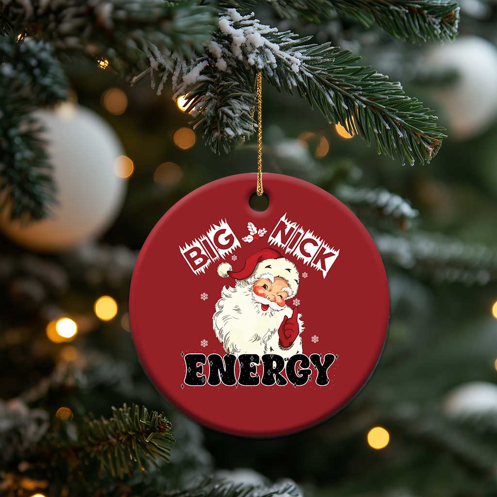 Santa Christmas Ornament Big Nick Energy Vintage Holiday - Wonder Print Shop