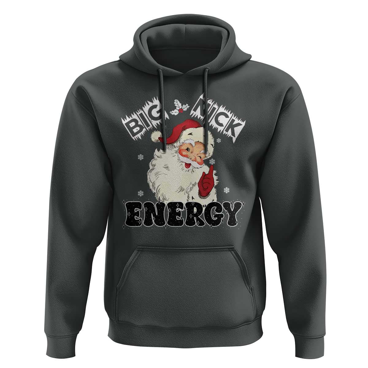 Christmas Santa Hoodie Big Nick Energy Vintage Holiday