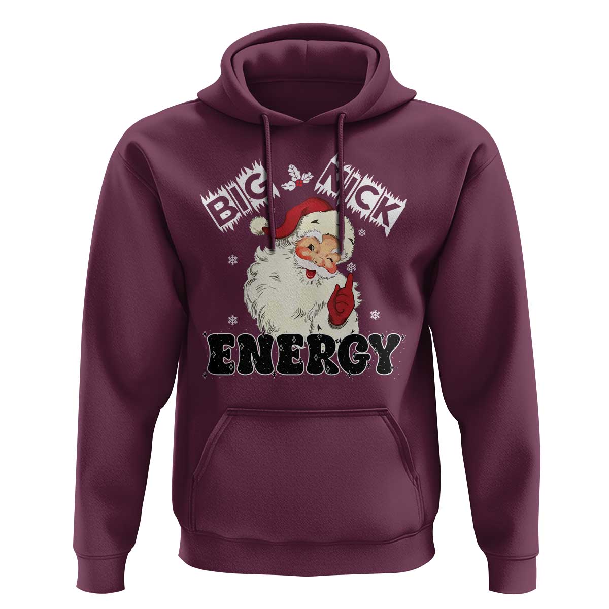 Christmas Santa Hoodie Big Nick Energy Vintage Holiday
