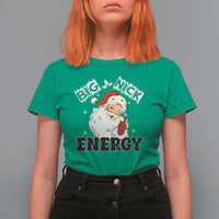 Christmas Santa T Shirt For Women Big Nick Energy Vintage Holiday - Wonder Print Shop