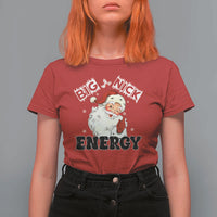 Christmas Santa T Shirt For Women Big Nick Energy Vintage Holiday - Wonder Print Shop
