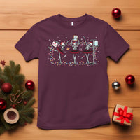 Skeleton Nurse Christmas T Shirt Ballerinas Ballet Dance Xmas Lights - Wonder Print Shop