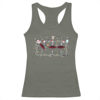 Skeleton Nurse Christmas Racerback Tank Top Ballerinas Ballet Dance Xmas Lights