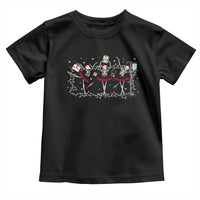 Skeleton Nurse Christmas Toddler T Shirt Ballerinas Ballet Dance Xmas Lights