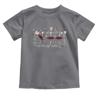 Skeleton Nurse Christmas Toddler T Shirt Ballerinas Ballet Dance Xmas Lights