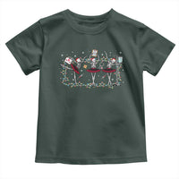 Skeleton Nurse Christmas Toddler T Shirt Ballerinas Ballet Dance Xmas Lights