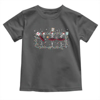 Skeleton Nurse Christmas Toddler T Shirt Ballerinas Ballet Dance Xmas Lights