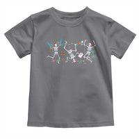 Skeleton Nurse Christmas Toddler T Shirt Funny Hip Hop Dancing Registered Nurse Xmas Lights
