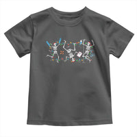 Skeleton Nurse Christmas Toddler T Shirt Funny Hip Hop Dancing Registered Nurse Xmas Lights
