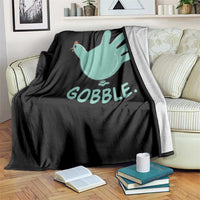 Thanksgiving Nurse Turkey Throw Blanket Turkey Glove Cute Thanksgiving Thankful Nurse Medical Assistant - Wonder Print Shop