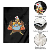 Thanksgiving Nurse Turkey Garden Flag Funny Nursing Student Gift Thankful Nurse Medical Assistant - Wonder Print Shop