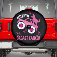 Crush Breast Cancer Awareness Spare Tire Cover Pink Ribbon Monster Truck Dinosaur