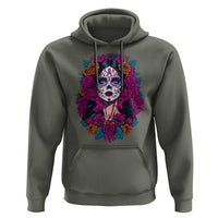 Dia De Los Muertos Catrina Day Of The Dead Sugar Skull Hoodie