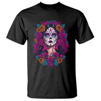 Dia De Los Muertos Catrina Day Of The Dead Sugar Skull T Shirt - Wonder Print Shop