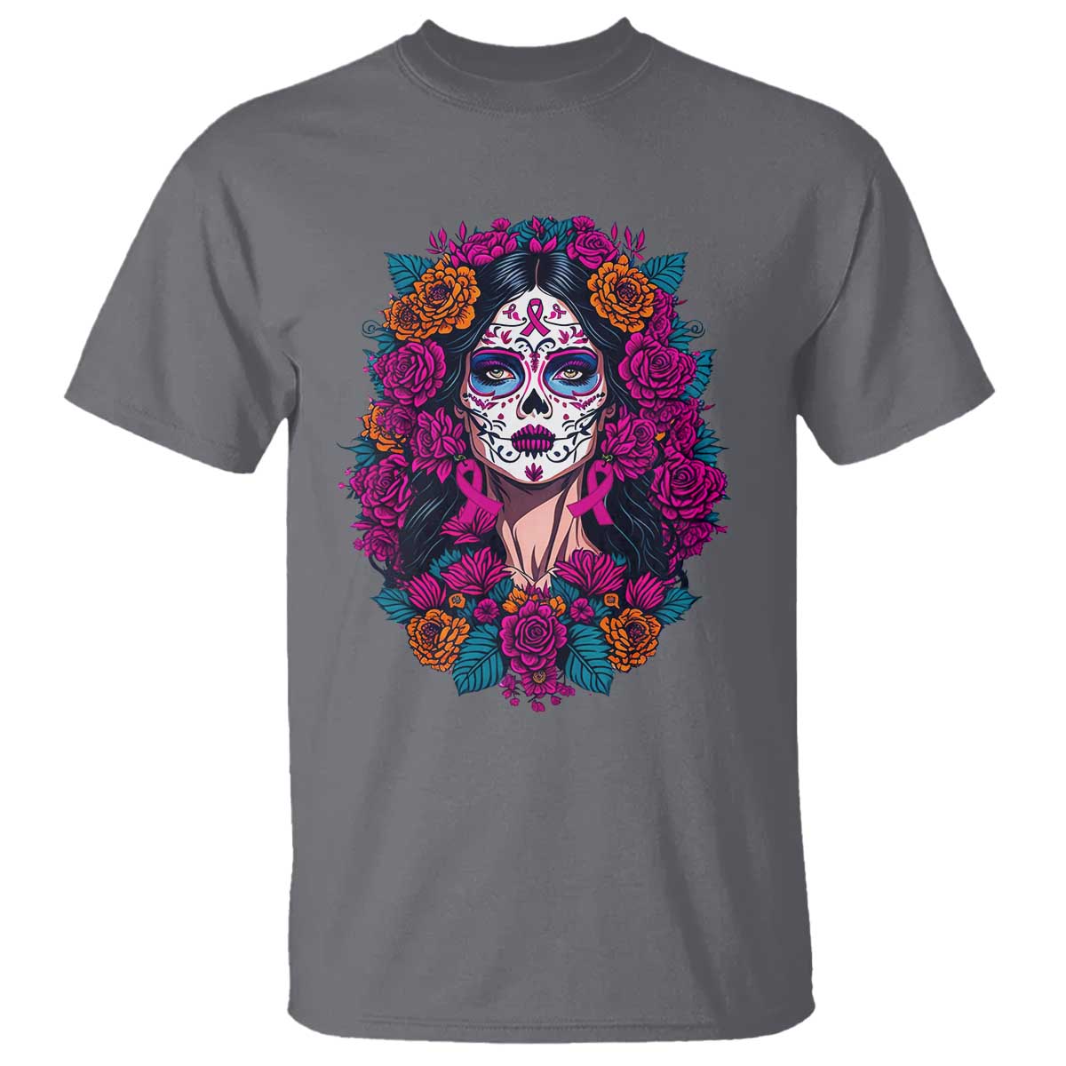 Dia De Los Muertos Catrina Day Of The Dead Sugar Skull T Shirt - Wonder Print Shop
