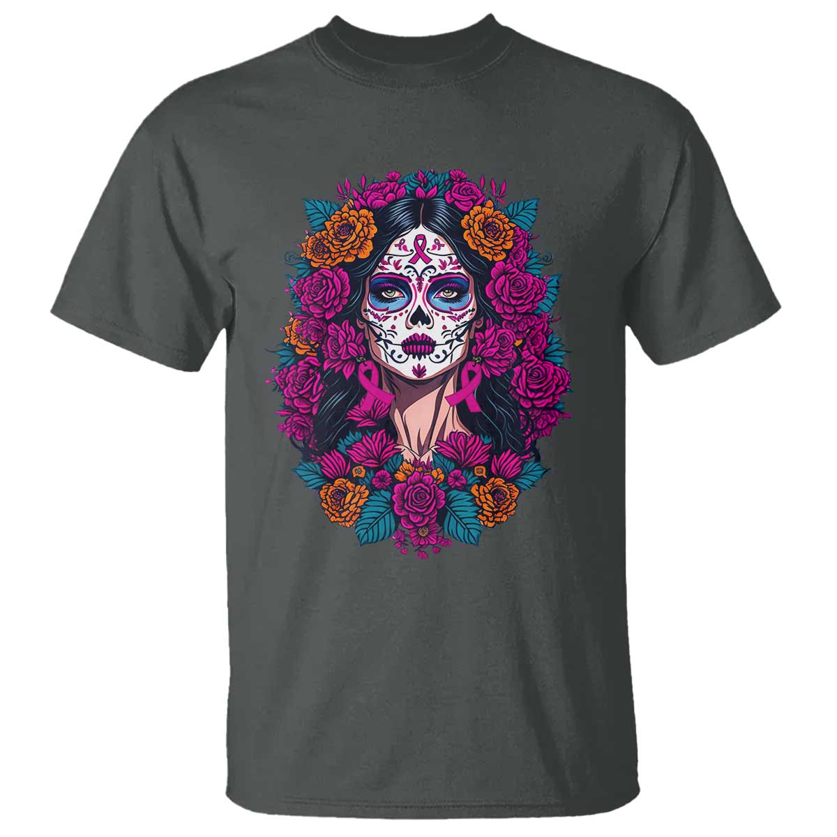 Dia De Los Muertos Catrina Day Of The Dead Sugar Skull T Shirt - Wonder Print Shop
