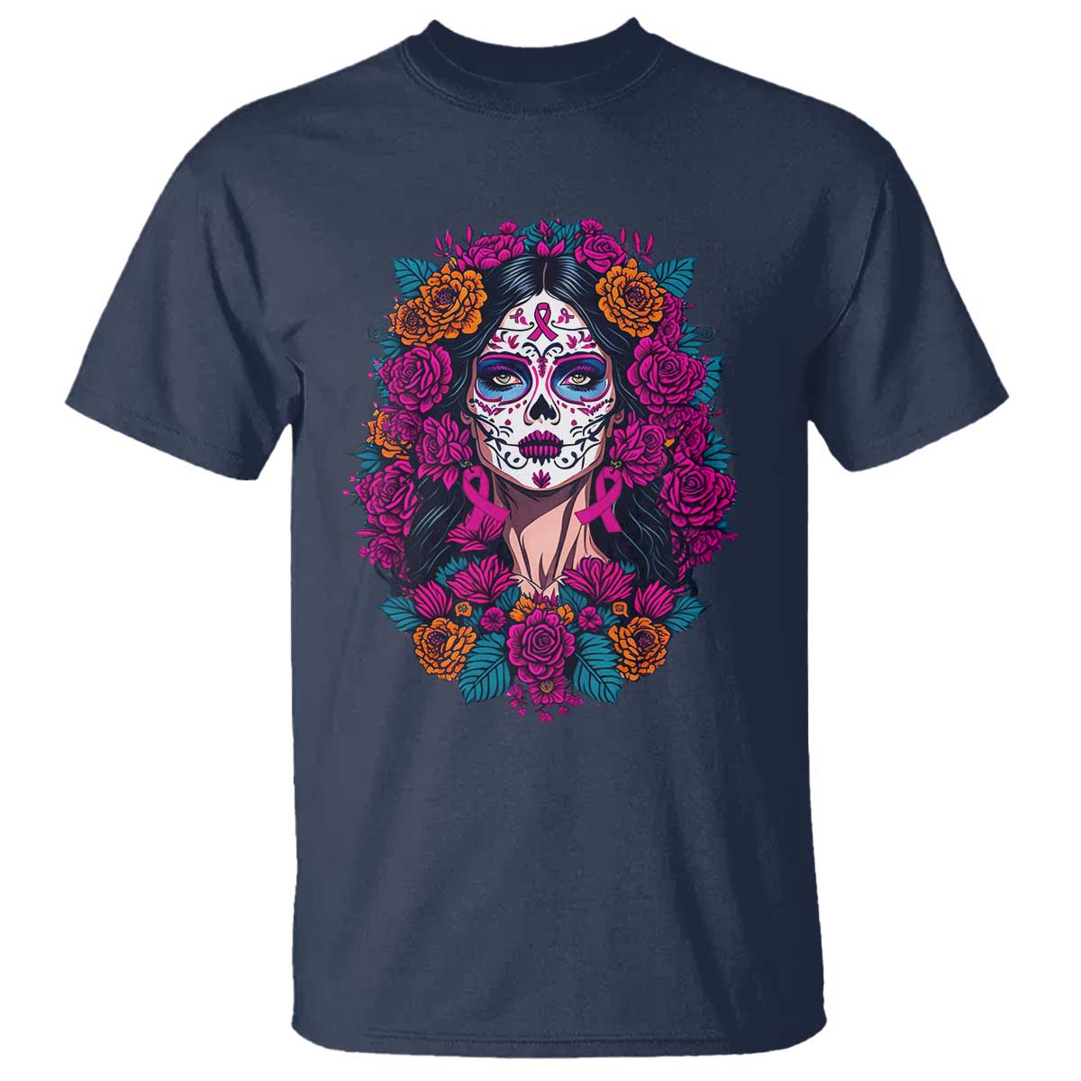 Dia De Los Muertos Catrina Day Of The Dead Sugar Skull T Shirt - Wonder Print Shop