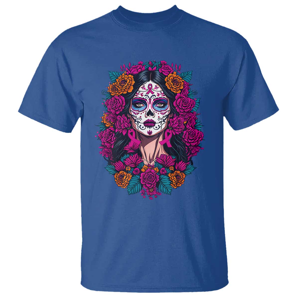 Dia De Los Muertos Catrina Day Of The Dead Sugar Skull T Shirt - Wonder Print Shop