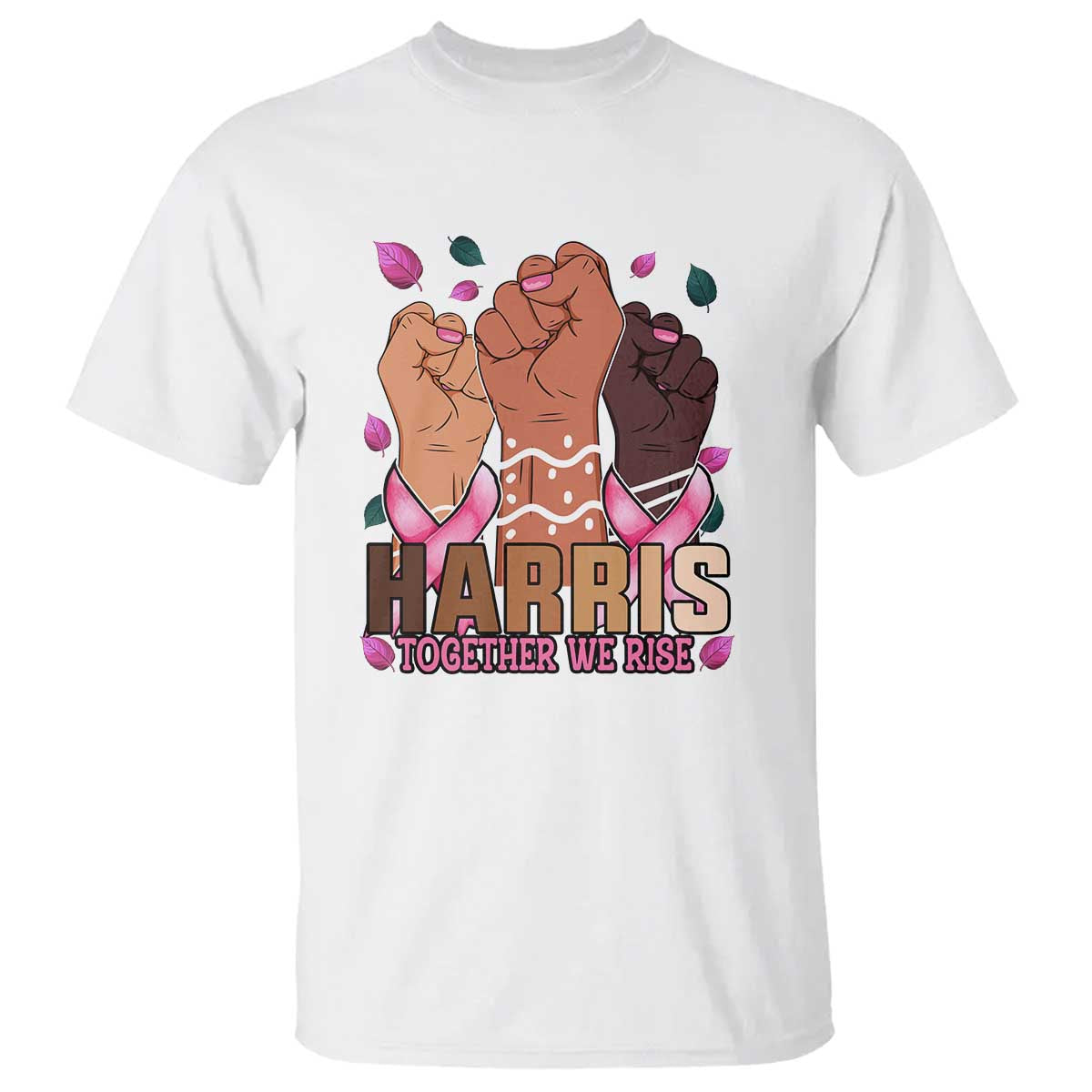 Breast Cancer Awareness Month In October We Wear Pink 2024 T Shirt Harris Together We Rise - Wonder Print Shop