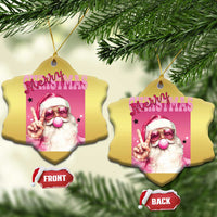Pink Santa Retro Christmas Christmas Ornament Blowing Bubble Pink Xmas Matching Family Group Party - Wonder Print Shop