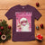 Pink Santa Retro Christmas T Shirt Blowing Bubble Pink Xmas Matching Family Group Party - Wonder Print Shop