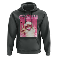 Pink Santa Retro Christmas Hoodie Blowing Bubble Pink Xmas Matching Family Group Party