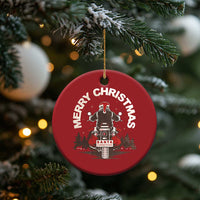 Motorcycle Christmas Ornament Santa Riding to Town Merry Xmas - Wonder Print Shop