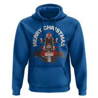 Motorcycle Christmas Hoodie Santa Riding to Town Merry Xmas