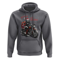 Girl Motorcycle Santa Hoodie Lady Biker Merry Christmas