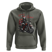 Girl Motorcycle Santa Hoodie Lady Biker Merry Christmas
