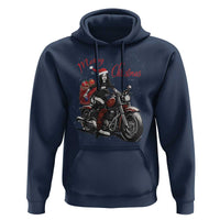 Girl Motorcycle Santa Hoodie Lady Biker Merry Christmas