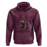 Funny Christmas Motorcycle Santa Hoodie Xmas Motorbike Biker Gift