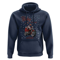 Funny Christmas Motorcycle Santa Hoodie Xmas Motorbike Biker Gift