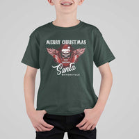 Motorcycle Biker Santa T Shirt For Kid Merry Christmas Skull Xmas - Wonder Print Shop