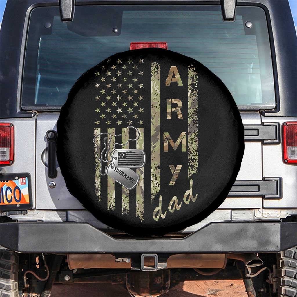 Personalized Vintage U.S. Army Dad Spare Tire Cover Custom Name Tag Proud Military Family Member Soldier Graduation