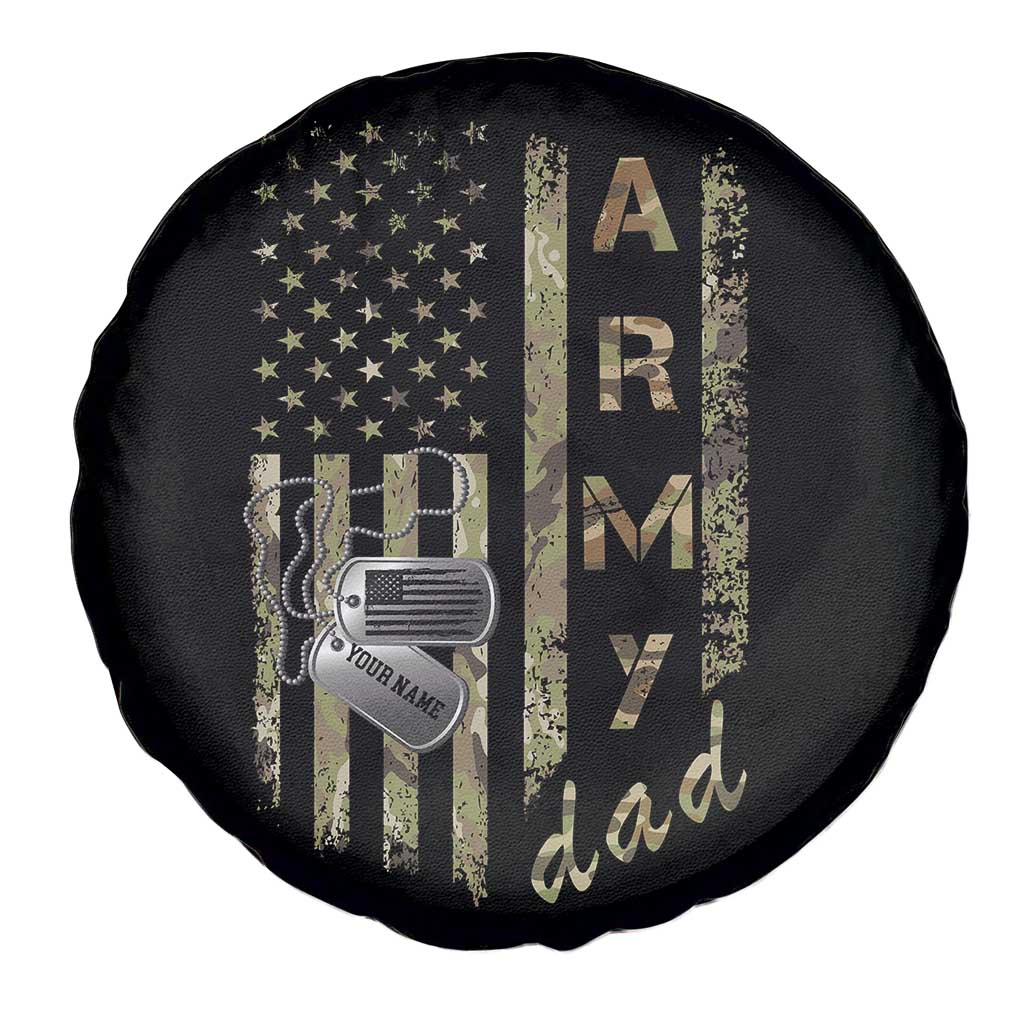 Personalized Vintage U.S. Army Dad Spare Tire Cover Custom Name Tag Proud Military Family Member Soldier Graduation