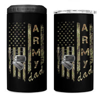 Personalized Vintage U.S. Army Dad 4 in 1 Can Cooler Tumbler Custom Name Tag Proud Military Family Member Soldier Graduation