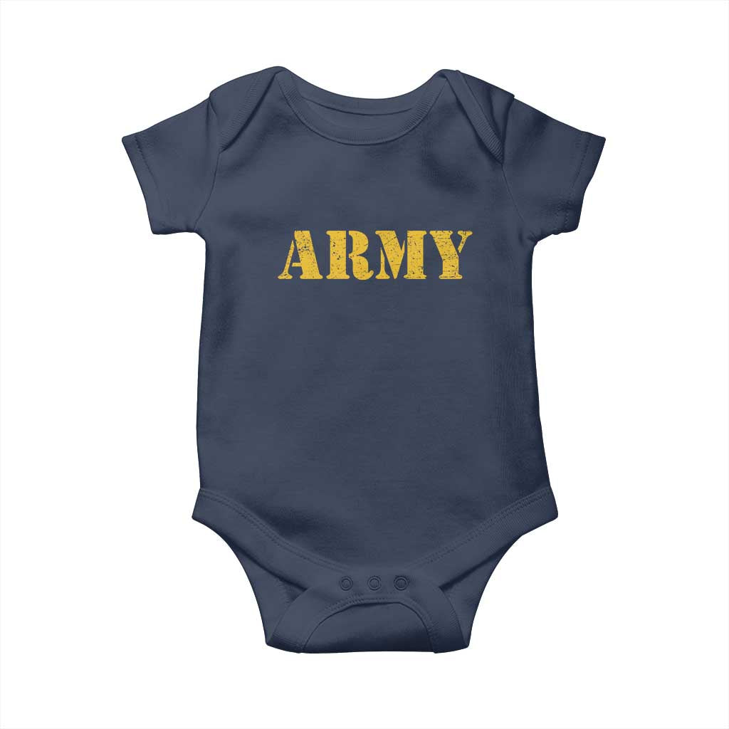 Army Baby Onesie Military Training PT Exercise Workout Gear Veterans Service