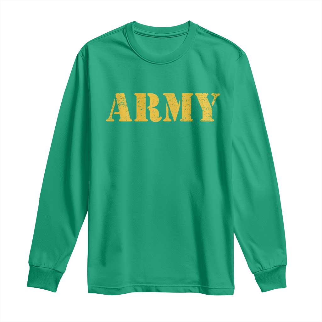 Army Long Sleeve Shirt Military Training PT Exercise Workout Gear Veterans Service