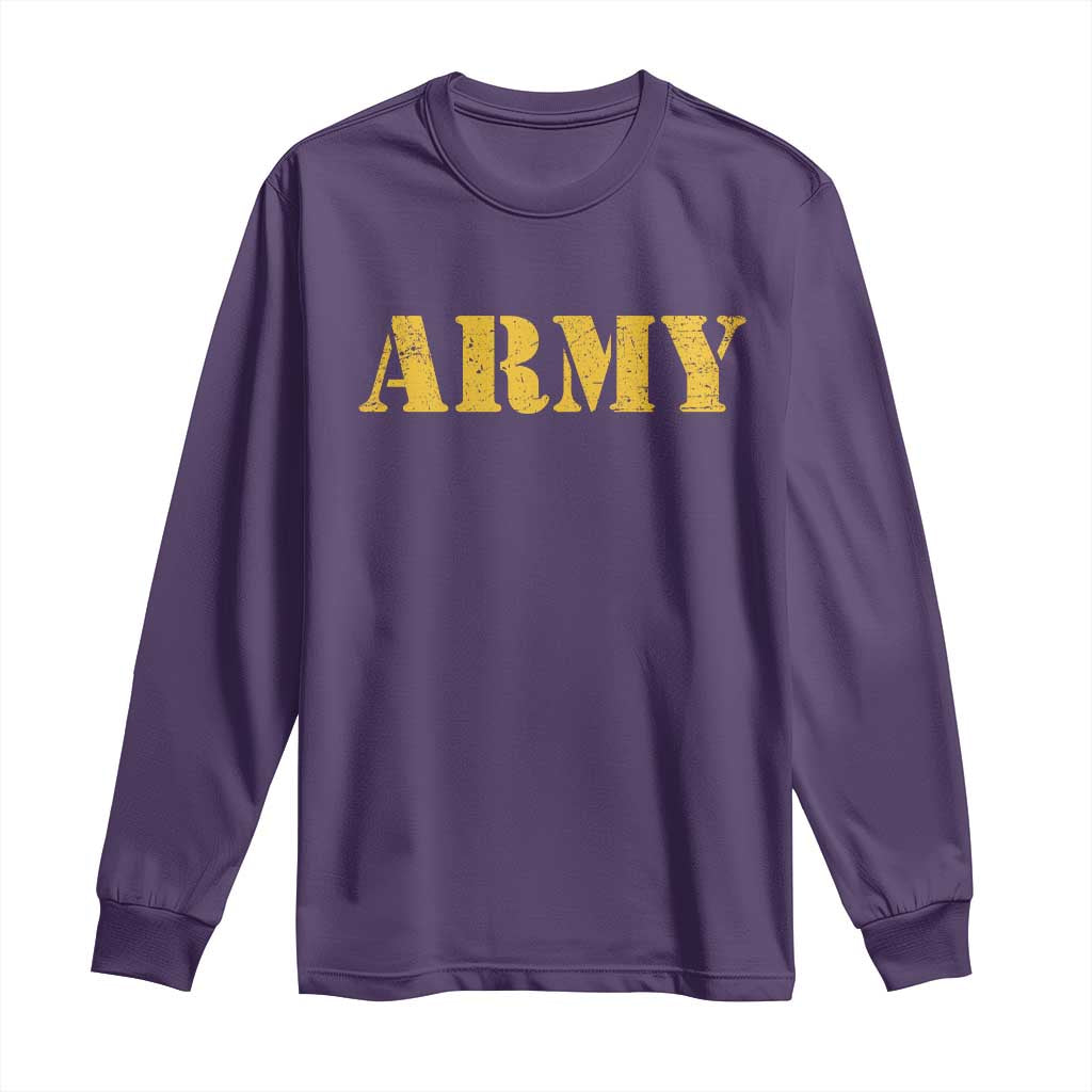 Army Long Sleeve Shirt Military Training PT Exercise Workout Gear Veterans Service